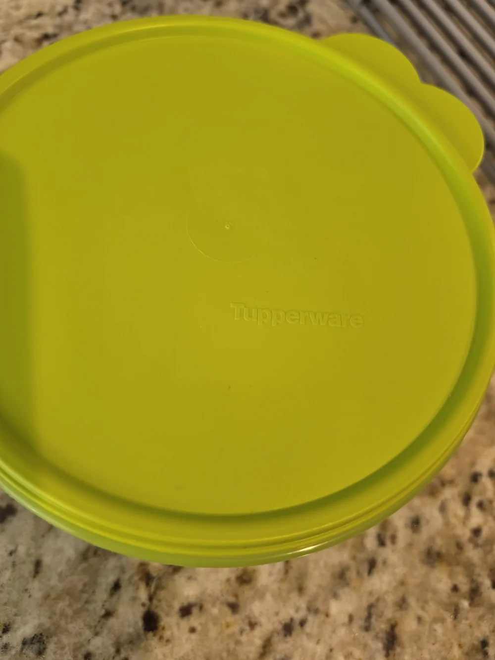 Tupperware Bright Lime Green Round Storage Bowl with Lid 1.4L